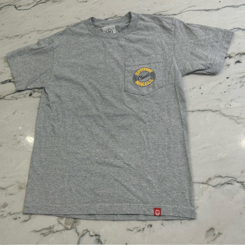 Grey Spitfire skater shirt small
